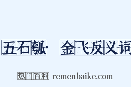 五石瓠·金飞反义词是什么意思的图片